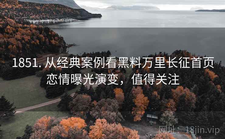 1851. 从经典案例看黑料万里长征首页恋情曝光演变,值得关注