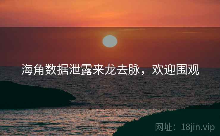 海角数据泄露来龙去脉，欢迎围观